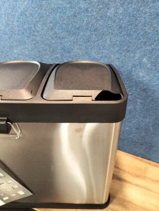 Cubo Reciclaje 45L Triple con Pedales Songmics