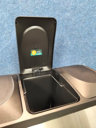 Cubo Reciclaje 45L Triple con Pedales Songmics
