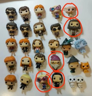 Lote 5 Mini Funkos Harry Potter
