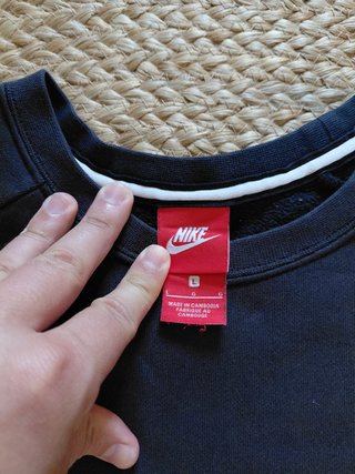 Sudadera sin capucha Nike negra - Talla L