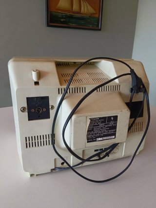 Televisor Antiguo Elbe Beige y Negro