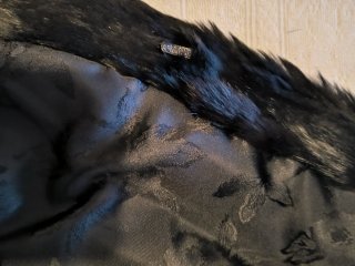 Abrigo de piel negro