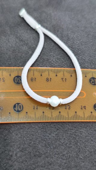 Pulsera plata y perla chica nueva
