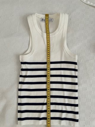 Top de rayas Zara blanco y negro Talla XS