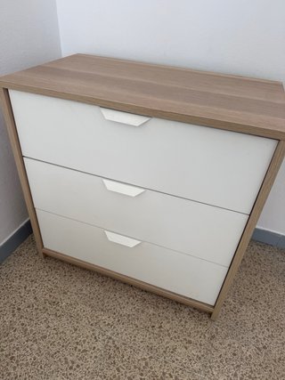 Cómoda Cajonera Habitación Madera y Blanco