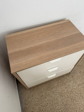 Cómoda Cajonera Habitación Madera y Blanco