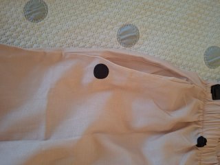 Conjunto top y pantalón lunares beige