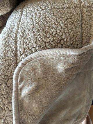 Manta beige de corte inglés
