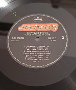 Vinilo Curiosity killed The cat "Keep your dista."