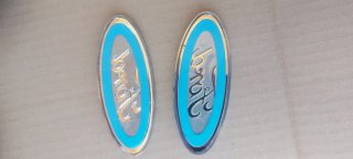 2 Emblemas Ford Azul Claro