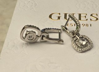 Pendientes Cristales Baño Plata Estilo Swarovski