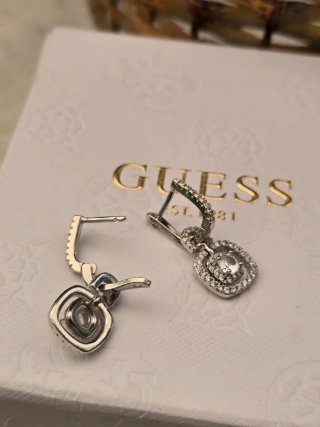Pendientes Cristales Baño Plata Estilo Swarovski