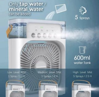 Mini A/C Ventilador Humidificador Portátil