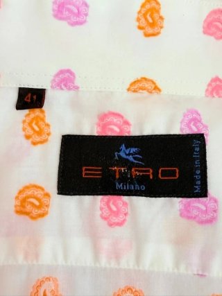 Etro Milano Camicia Uomo 41 L Fantasia Paisley