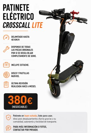 Patinete Eléctrico Crosscall Lite.