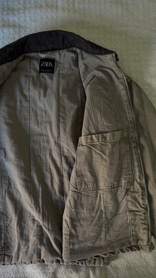 Zara Work Jacket Gris Talla M Como Nueva