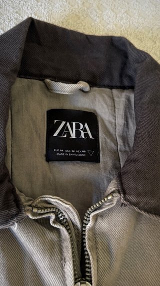 Zara Work Jacket Gris Talla M Como Nueva