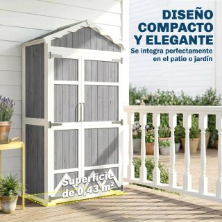 Caseta Jardín Madera 105x55x179 cm