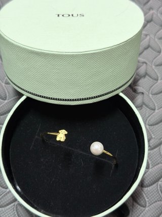 Pulsera Tous Oso y Perla Dorada