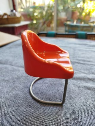 Silla Miniatura Space Age Naranja Años 70