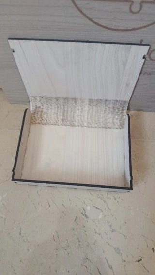 Caja libro decorativa de madera