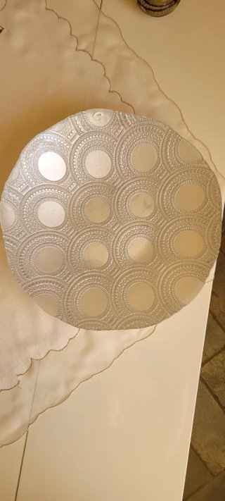 Centrotavola in vetro decorato