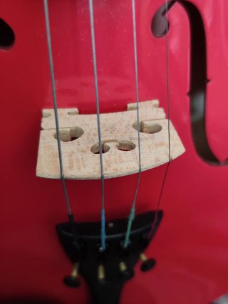 Violín rosa para principiantes con funda