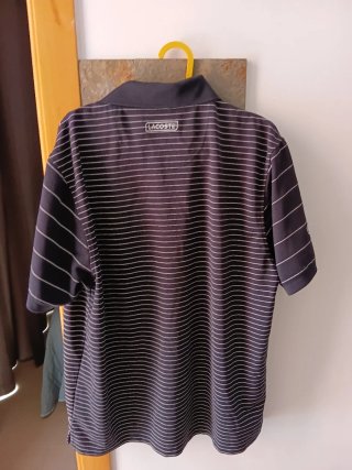 Polo Lacoste Sport Talla 6 Rayas Azul Marino