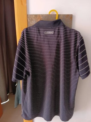 Polo Lacoste Sport Talla 6 Rayas Azul Marino