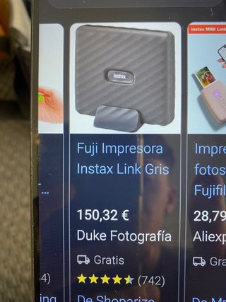 Impresora Instax Link Gris Fujifilm