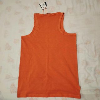 Camiseta sin mangas Superdry S Algodón Naranja