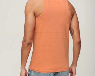 Camiseta sin mangas Superdry S Algodón Naranja