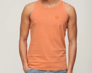 Camiseta sin mangas Superdry S Algodón Naranja