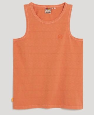 Camiseta sin mangas Superdry S Algodón Naranja