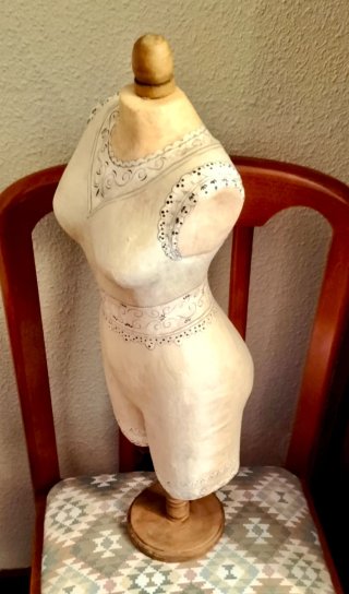 Busto Maniquí Decorativo Estilo Vintage