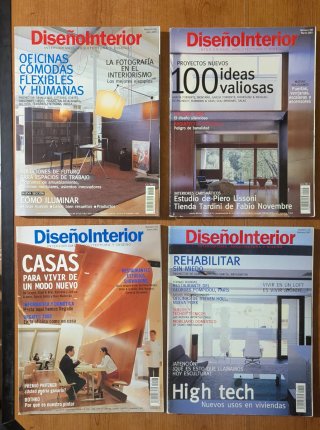 Lote de 9 revistas Diseño Interior, año  2001