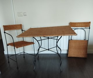 Conjunto mesa y 4 sillas terraza