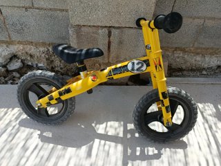 Bici sin pedales 12 amarilla