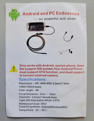 Cámara Endoscópica USB