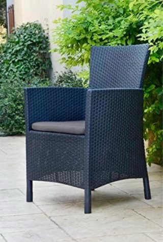 Set Balcone 2 Poltrone + Tavolino Nero