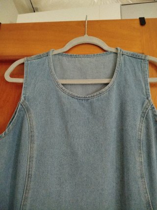 Vestido largo vaquero algodón con bolsillo