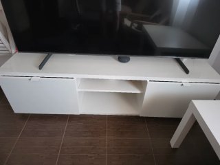 Mueble TV Ikea BYAS Blanco