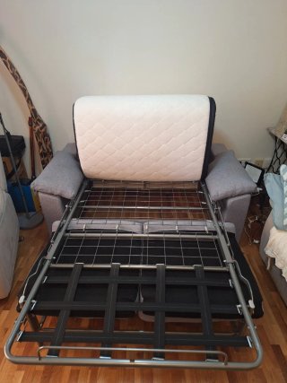 Sofá Cama Gris Doble