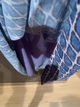 Vestido estampado azul y blanco