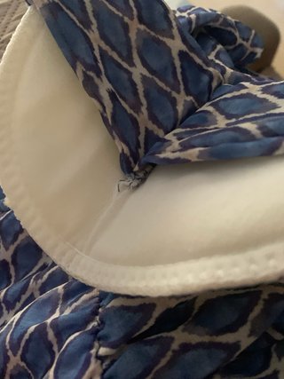 Vestido estampado azul y blanco