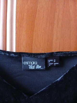 Top terciopelo negro tirantes