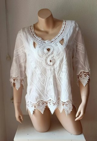 Camisa Ibicenca Blanca Talla Única