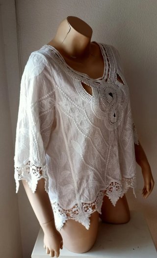Camisa Ibicenca Blanca Talla Única