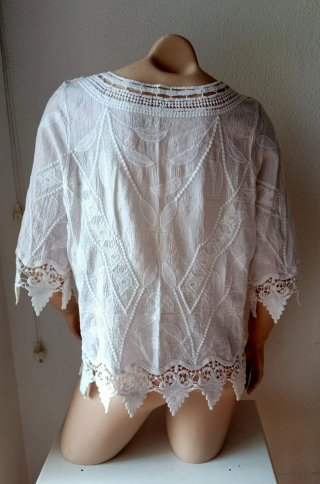 Camisa Ibicenca Blanca Talla Única