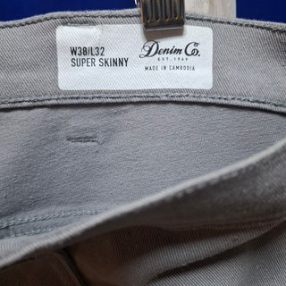 Pantalón Skinny Denim Co. Gris Hombre